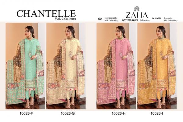 Zaha Chanterelle Vol 2 Georgette Embroidered Designer Pakistani Suit Collection